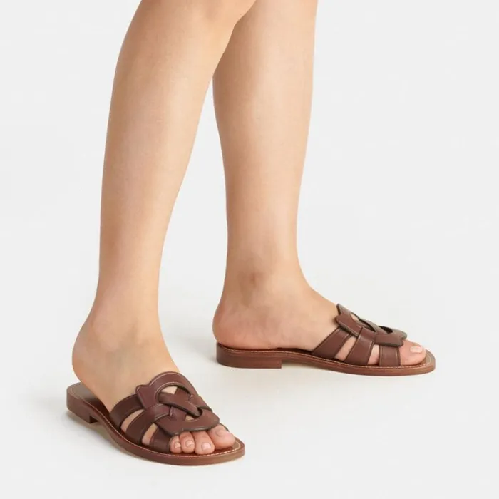 Women Sandals Coach Issa Sandal Walnut Brown