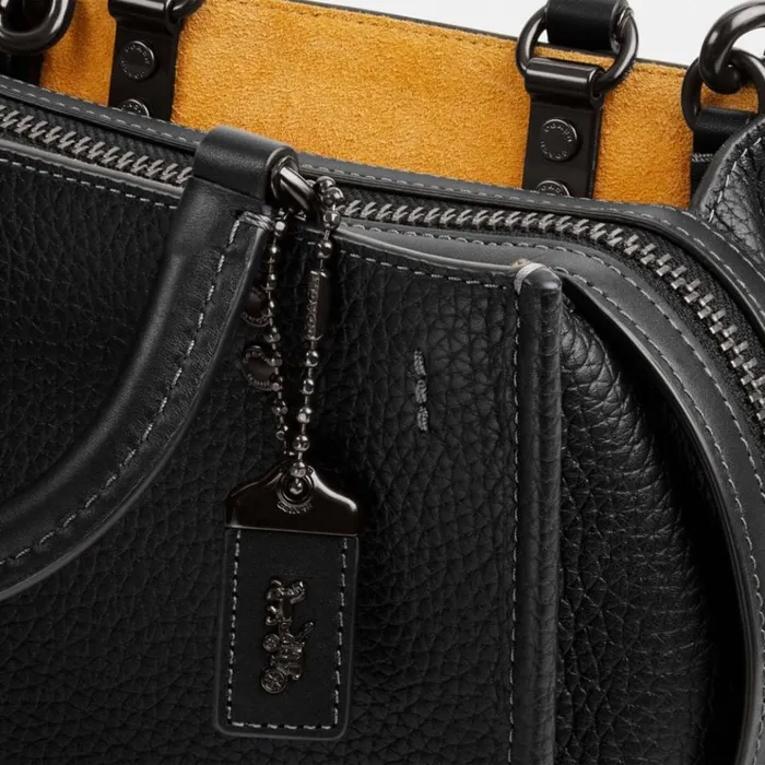Women Satchels and Top Handles Coach Rogue 20 In Colorblock Regenerative Leather Pewterblack