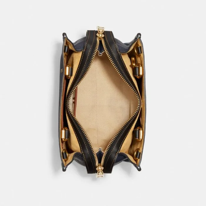 Women Satchels and Top Handles Coach Rogue 25 In Regenerative Leather Brassdark Denim Multi