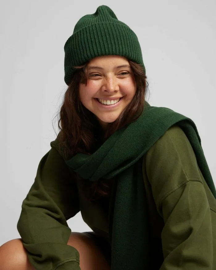 Women Scarves Colorful Standard Merino Wool Scarf Hunter Green