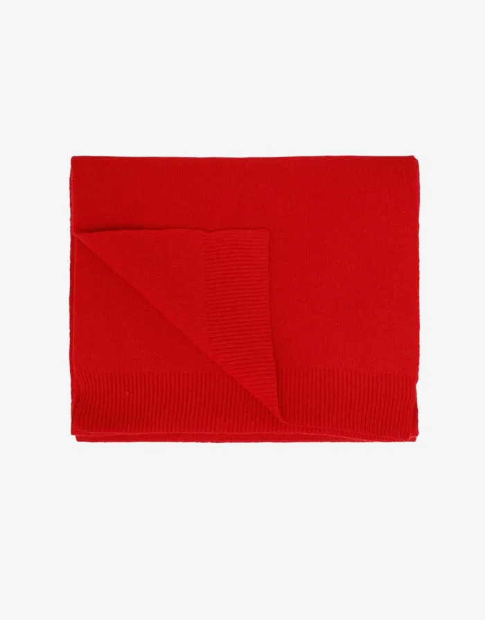 Women Scarves Colorful Standard Merino Wool Scarf Scarlet Red