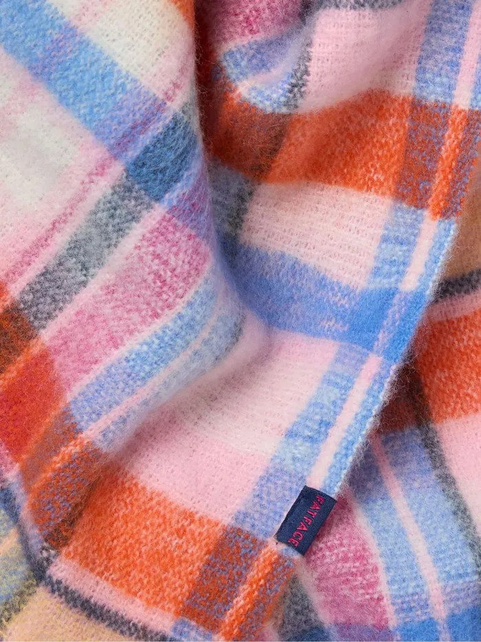 Women Scarves Fat Face Bright Multi Check Scarf