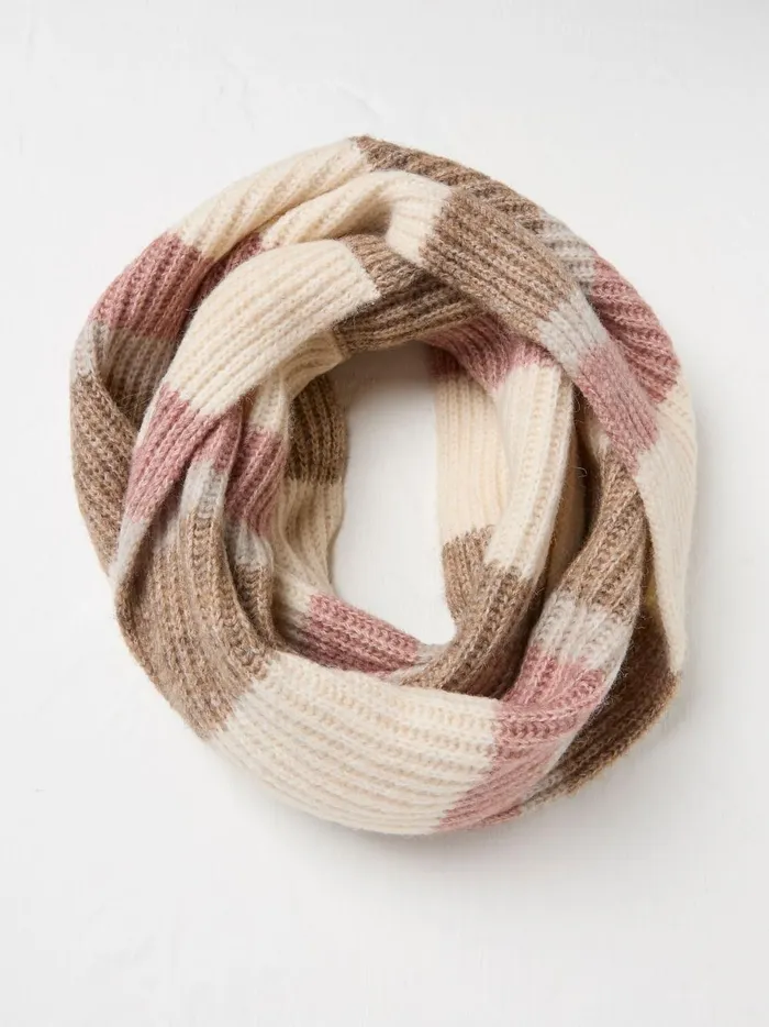 Women Scarves Fat Face Natural Colourblock Snood Scarf