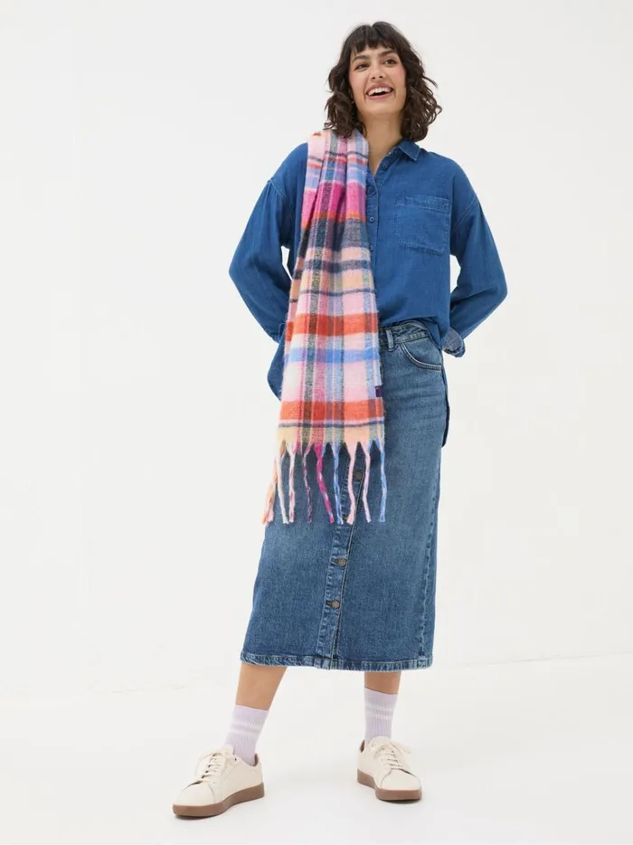 Women Shirts and Blouses Fat Face Carolin Blue Denim Shirt