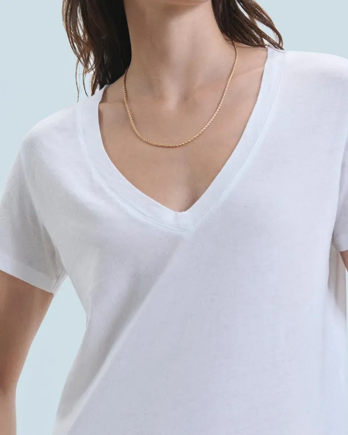 Women Shirts TShirts and Tops From Future Supima VNeck TShirt White