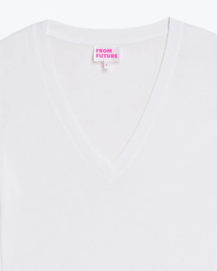 Women Shirts TShirts and Tops From Future Supima VNeck TShirt White
