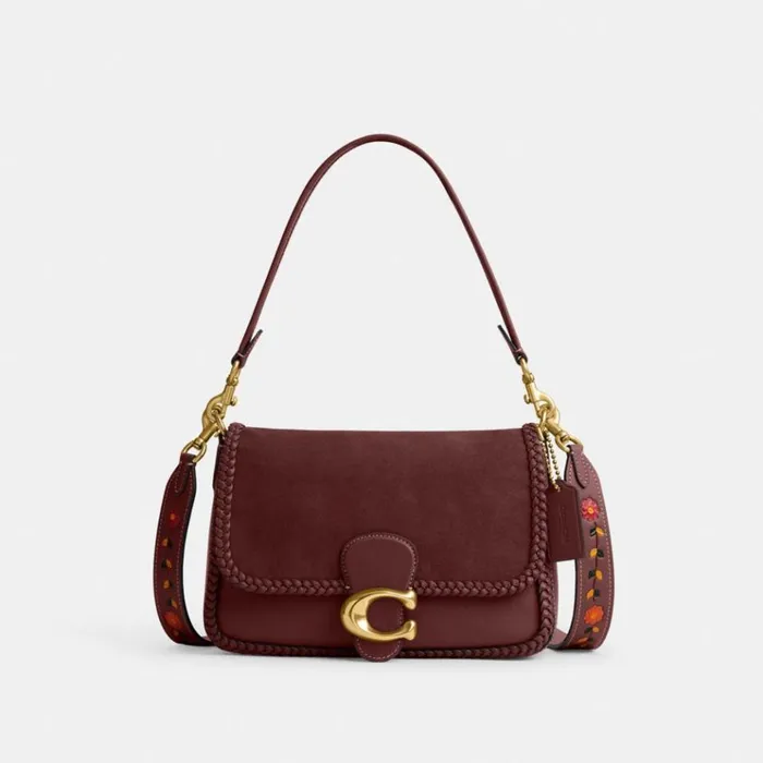 Women Shoulder Bags and Hobos Coach Soft Tabby Shoulder Bag With Braid Brasswine Women Shoulder Bags and Hobos Coach Soft Tabby Shoulder Bag With Braid Brasswine
