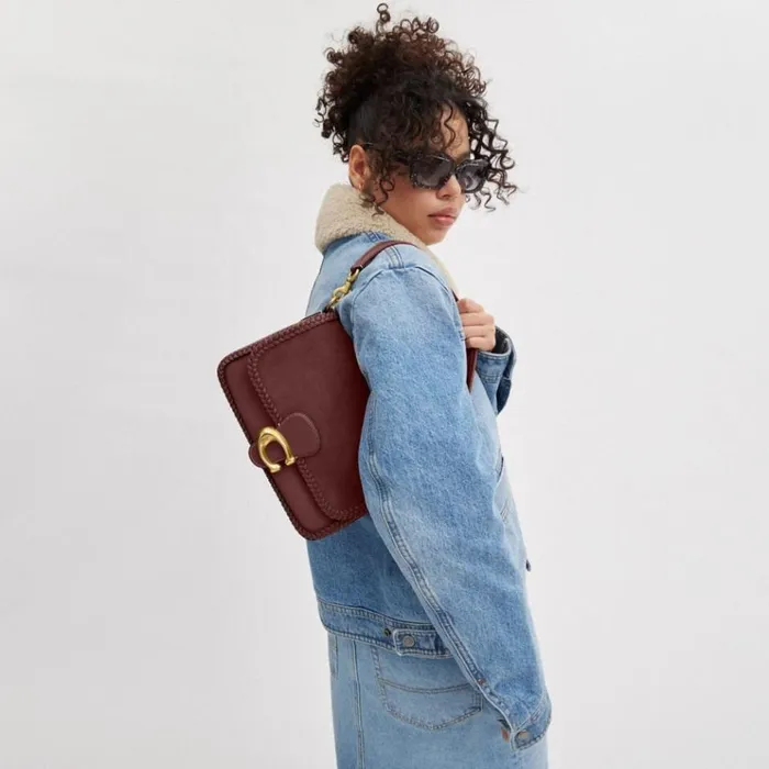 Women Shoulder Bags and Hobos Coach Soft Tabby Shoulder Bag With Braid Brasswine Women Shoulder Bags and Hobos Coach Soft Tabby Shoulder Bag With Braid Brasswine