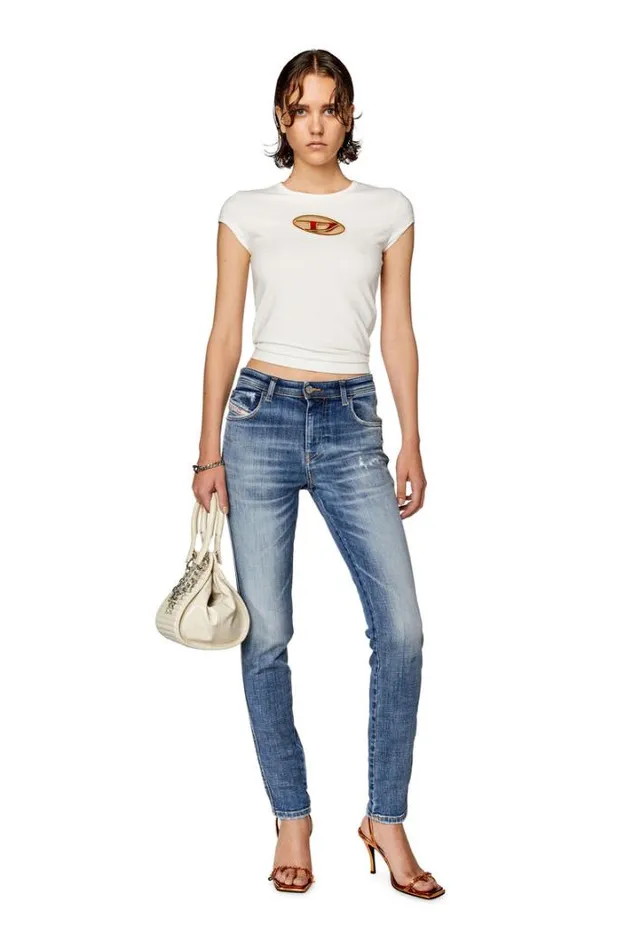 Women Skinny Jeans 2015 Babhila 09g35 Medium Blue Diesel Skinny
