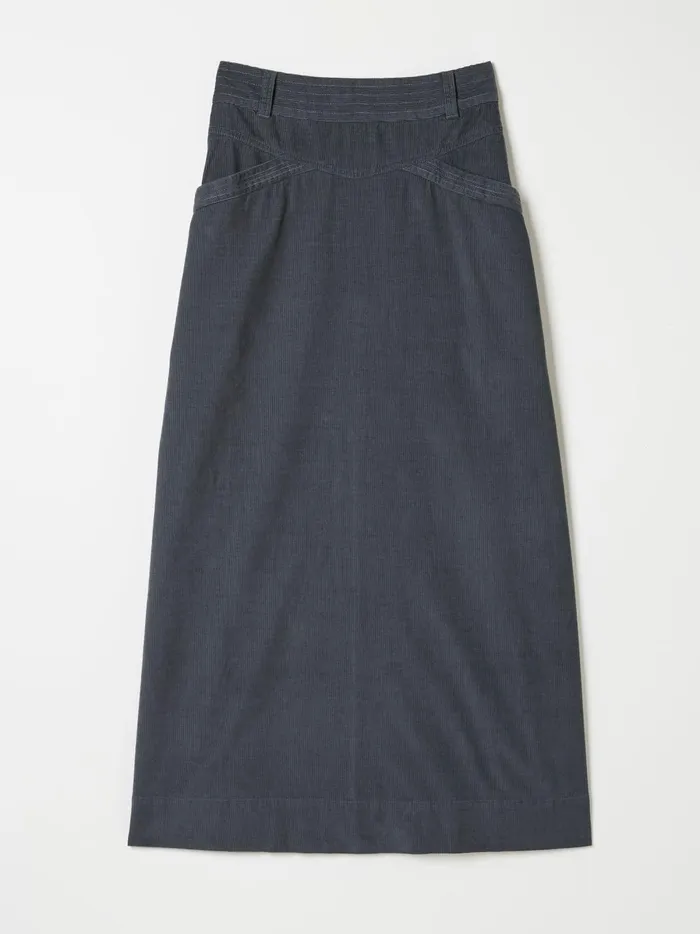 Women Skirts Fat Face Leigh Grey Cord Midi Skirt