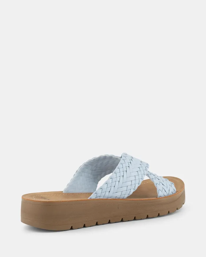 Women Slides NOVO Shoes SINTA SOFT BLUE Flatform
