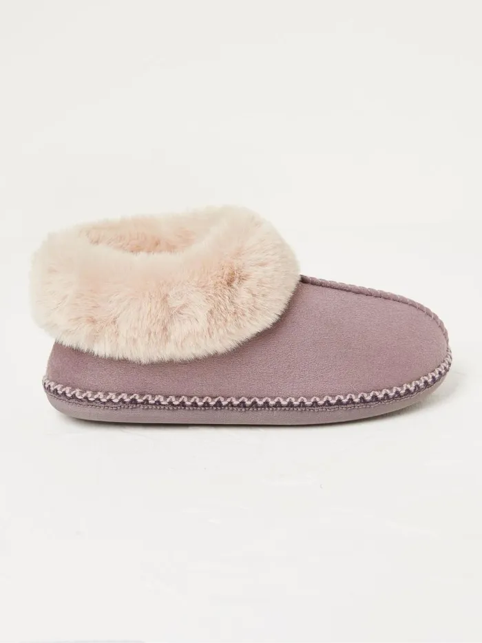 Women Slippers Fat Face Maia Purple Slipper Boots