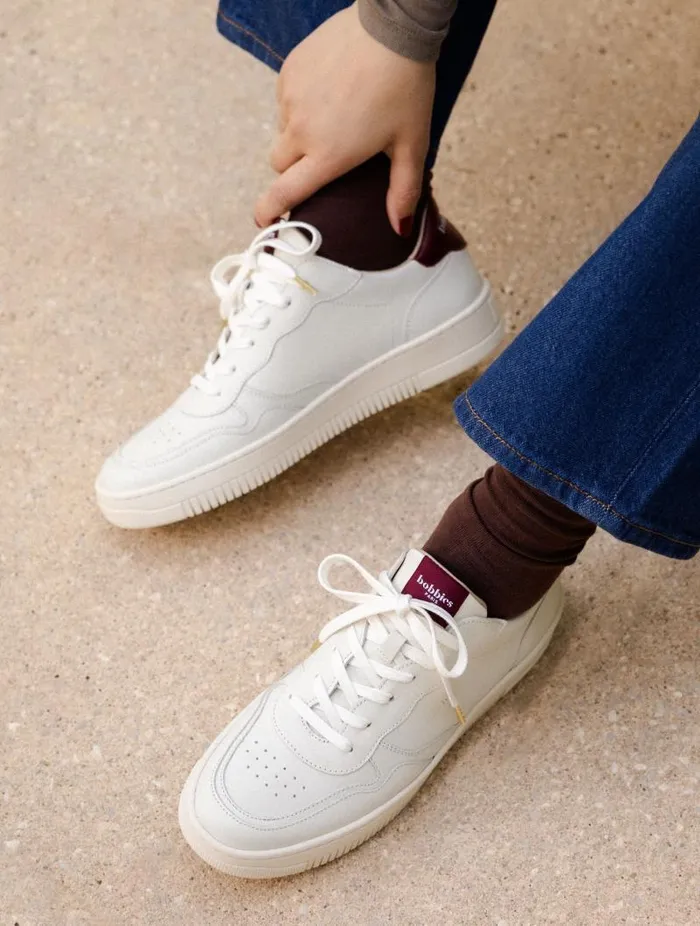 Women Sneakers Bobbies Scott Off White and Garnet
