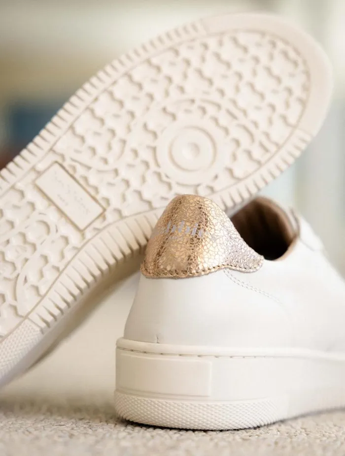 Women Sneakers Bobbies Scott Off White and Sepia Gold Women Sneakers Bobbies Scott Off White and Sepia Gold