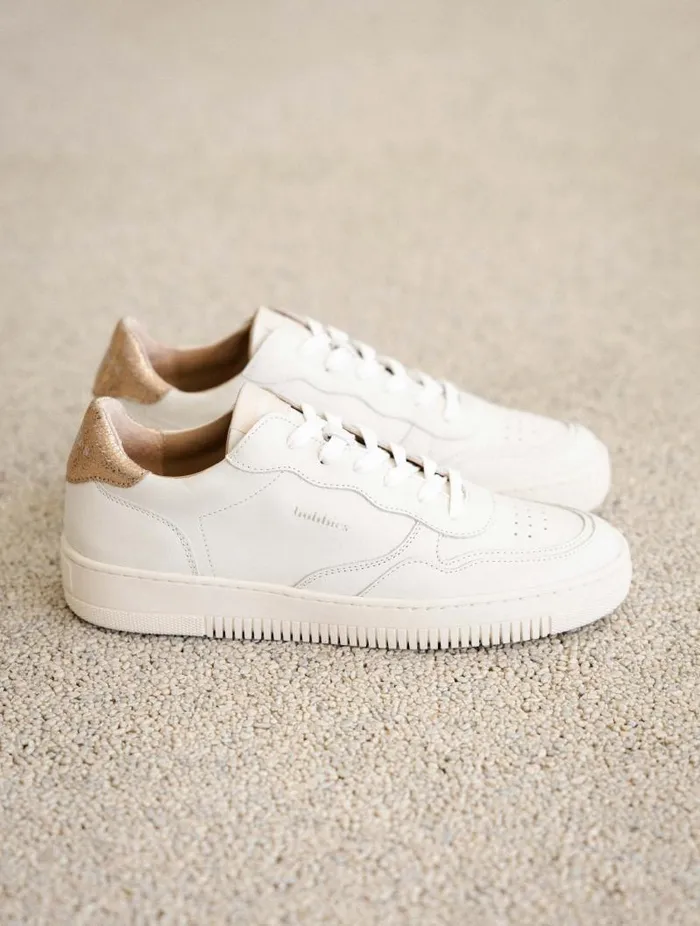 Women Sneakers Bobbies Scott Off White and Sepia Gold Women Sneakers Bobbies Scott Off White and Sepia Gold