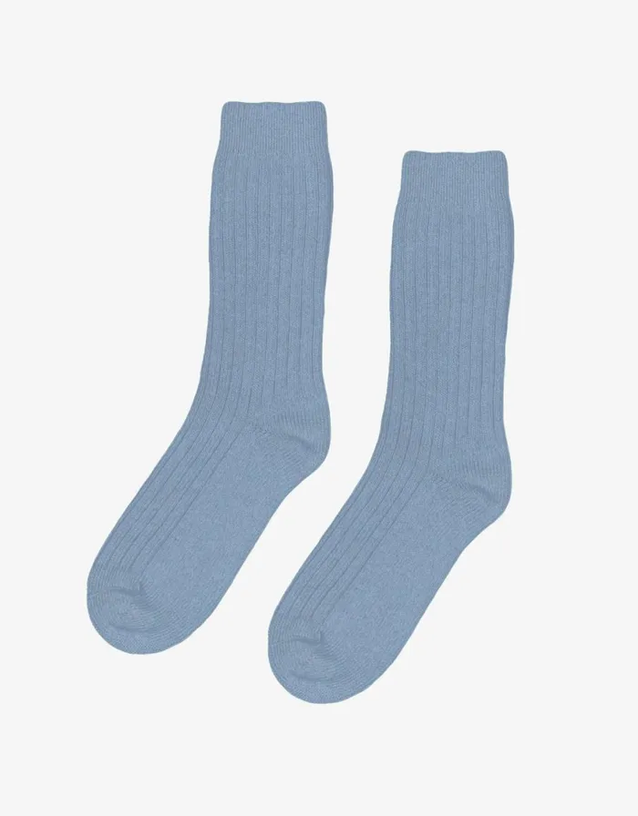 Women Socks Colorful Standard Merino Wool Blend Sock Stone Blue