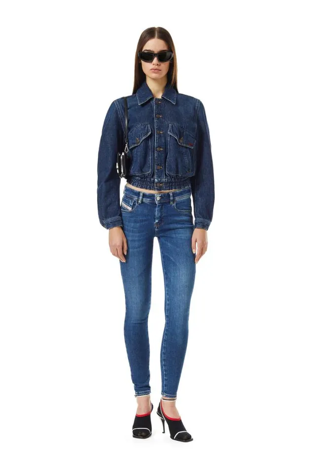 Women Super Skinny Jeans 2017 Slandy 09c21 Medium Blue Diesel Super Skinny