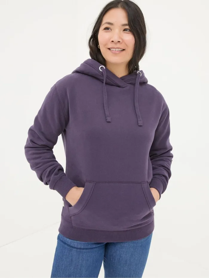 Women Sweatshirts and Hoodies Fat Face Izzy Purple Overhead Hoodie