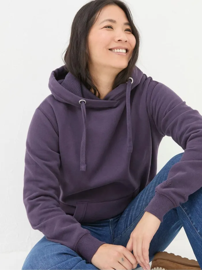Women Sweatshirts and Hoodies Fat Face Izzy Purple Overhead Hoodie