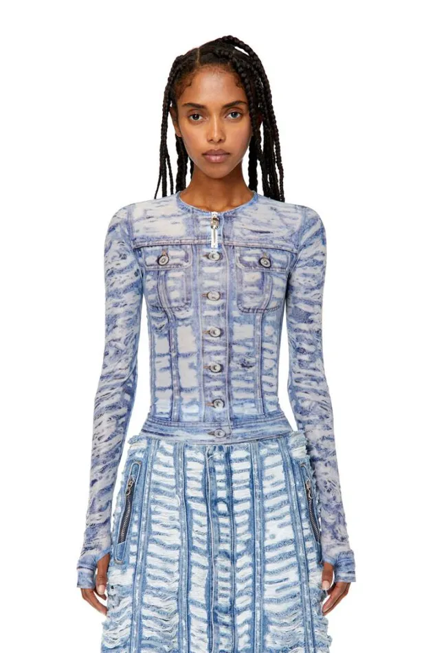 Women TClauziH2 Bluewhite Diesel Tshirts And Tops Women TClauziH2 Bluewhite Diesel Tshirts And Tops