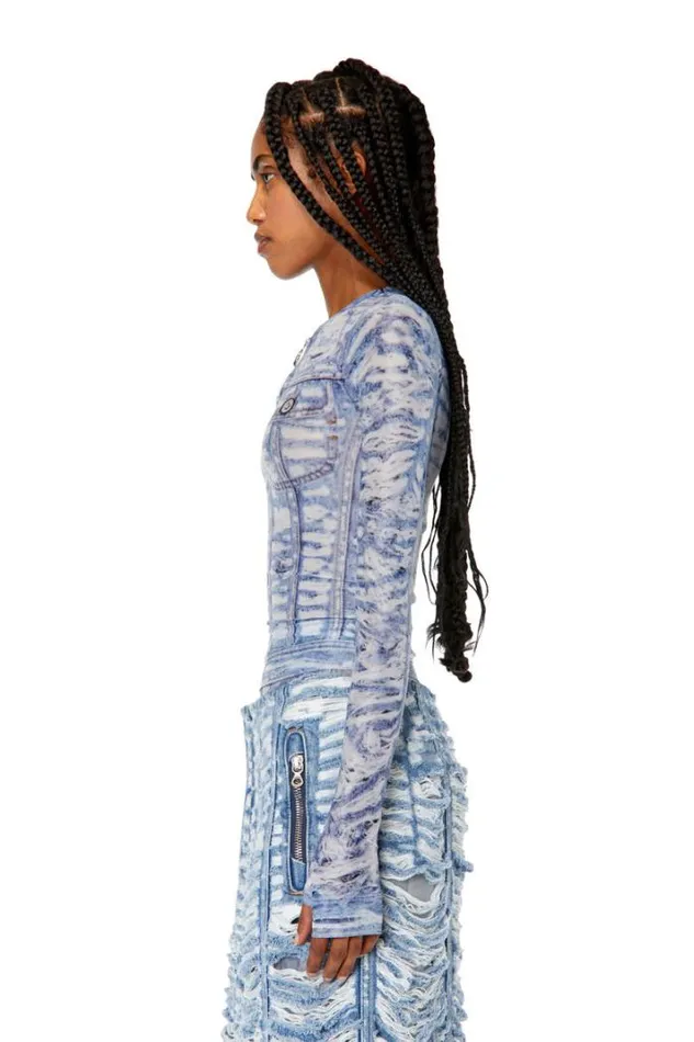 Women TClauziH2 Bluewhite Diesel Tshirts And Tops Women TClauziH2 Bluewhite Diesel Tshirts And Tops