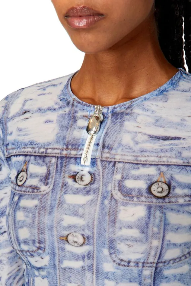 Women TClauziH2 Bluewhite Diesel Tshirts And Tops Women TClauziH2 Bluewhite Diesel Tshirts And Tops