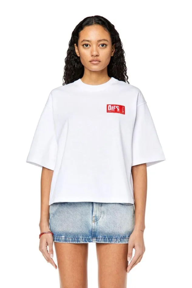 Women TRowylabel White Diesel Tshirts And Tops Women TRowylabel White Diesel Tshirts And Tops