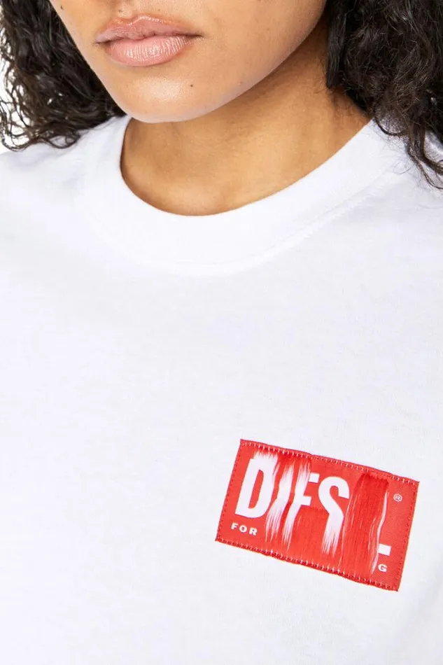 Women TRowylabel White Diesel Tshirts And Tops Women TRowylabel White Diesel Tshirts And Tops