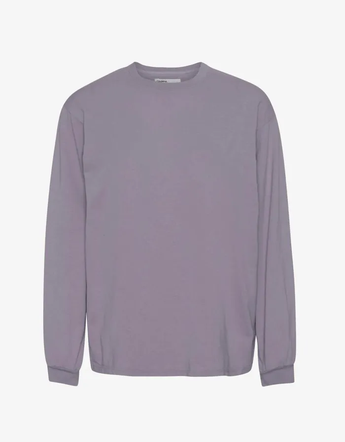 Women TShirts Colorful Standard Oversized Organic LS TShirt Purple Haze