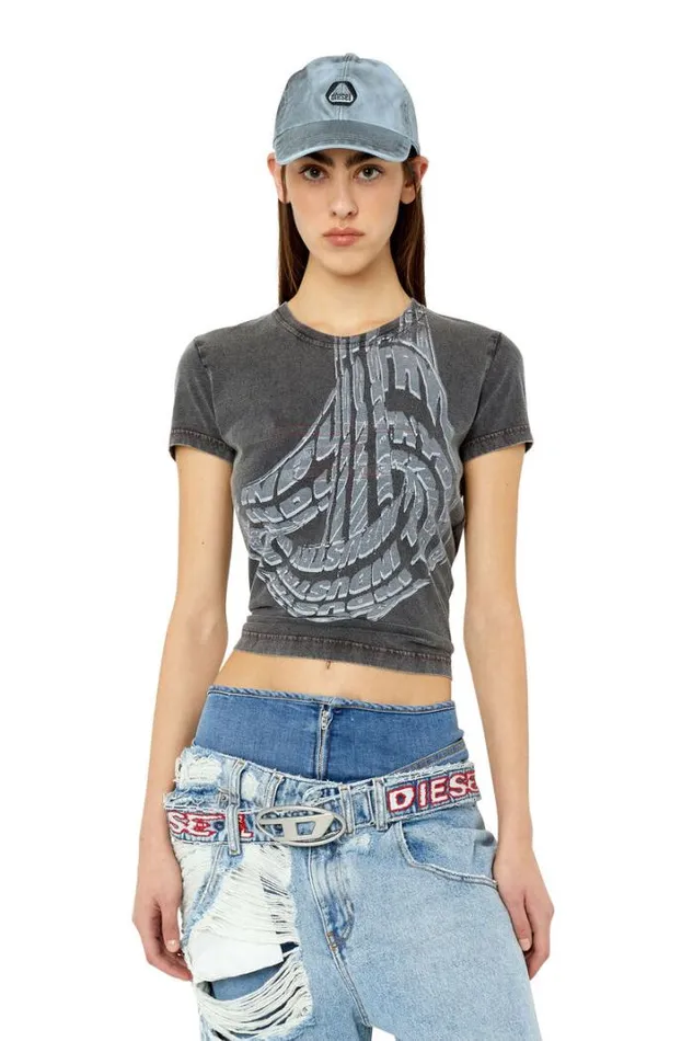Women TSlidart Black Diesel Tshirts And Tops Women TSlidart Black Diesel Tshirts And Tops