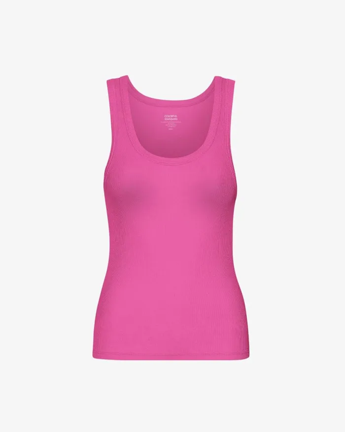 Women Tank Tops Colorful Standard Women Organic Rib Tank Top Bubblegum Pink