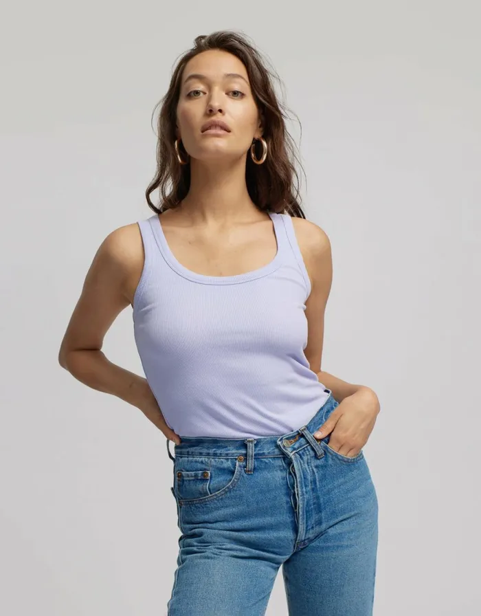 Women Tank Tops Colorful Standard Women Organic Rib Tank Top Bubblegum Pink