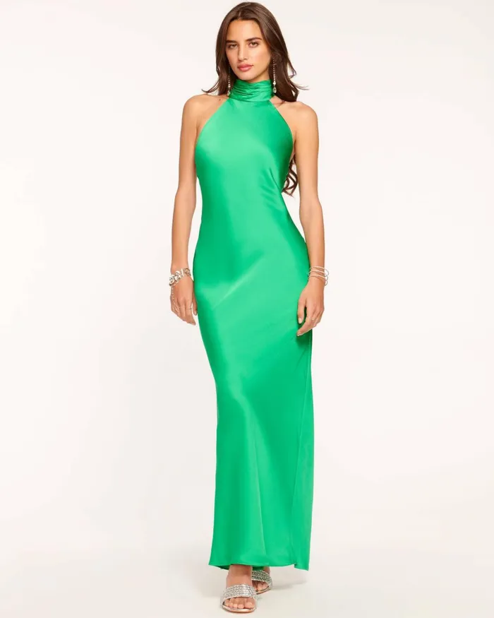 Women Tatiana High Neck Maxi Dress Black Ramy Brook Dresses