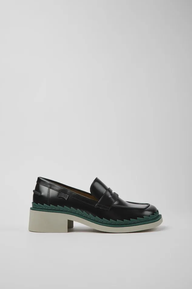 Women Taylor Black Leather Loafers Camper Formal Shoes Women Taylor Black Leather Loafers Camper Formal Shoes