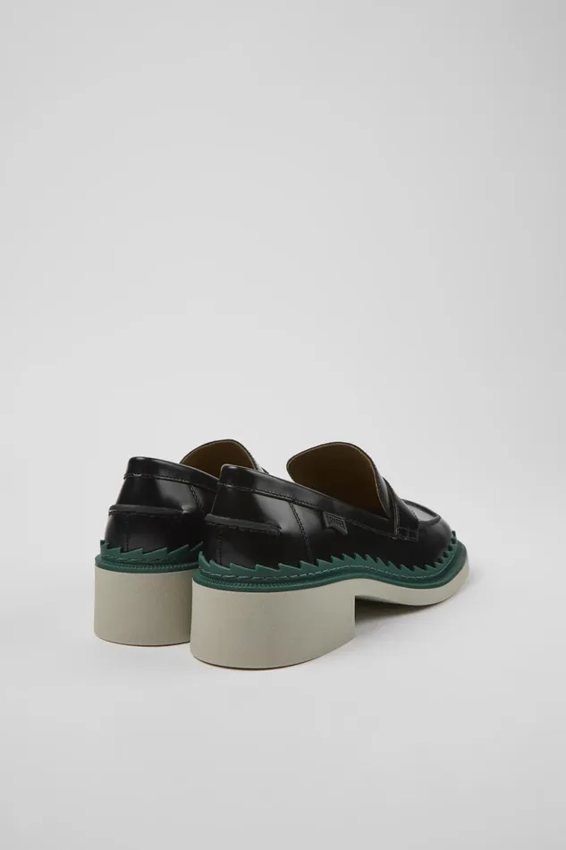 Women Taylor Black Leather Loafers Camper Formal Shoes Women Taylor Black Leather Loafers Camper Formal Shoes
