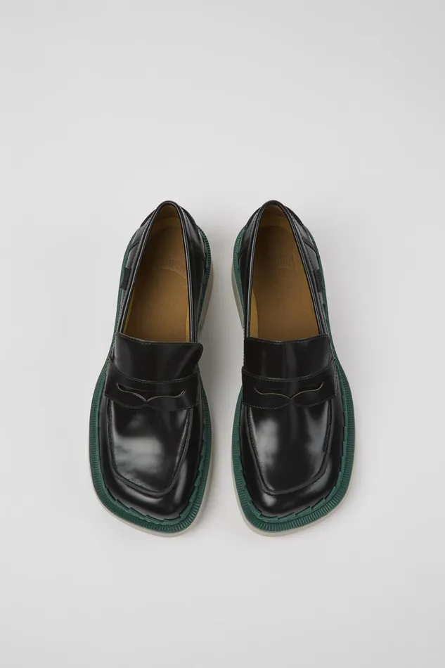 Women Taylor Black Leather Loafers Camper Formal Shoes Women Taylor Black Leather Loafers Camper Formal Shoes