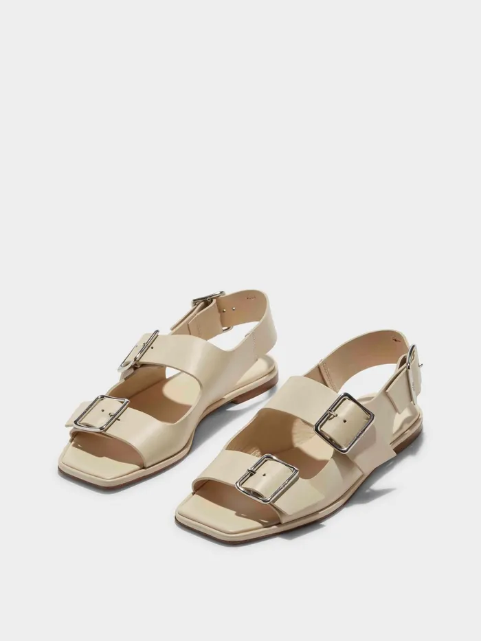 Women Thekla Leather Slingback Sandals Aeyde Flat Sandals