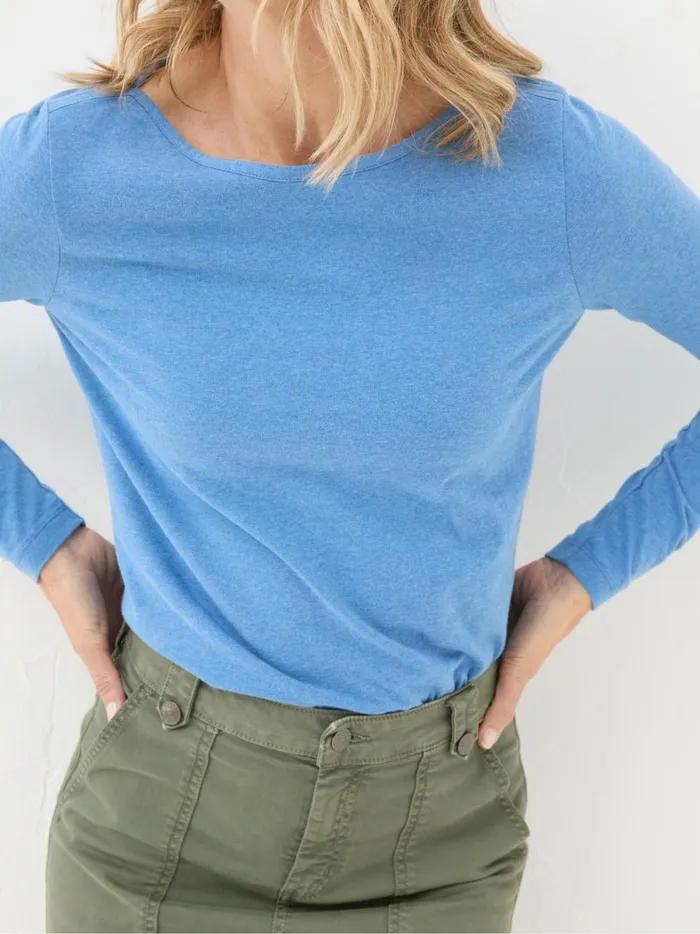 Women Tops and TShirts Fat Face Bree Blue TShirt