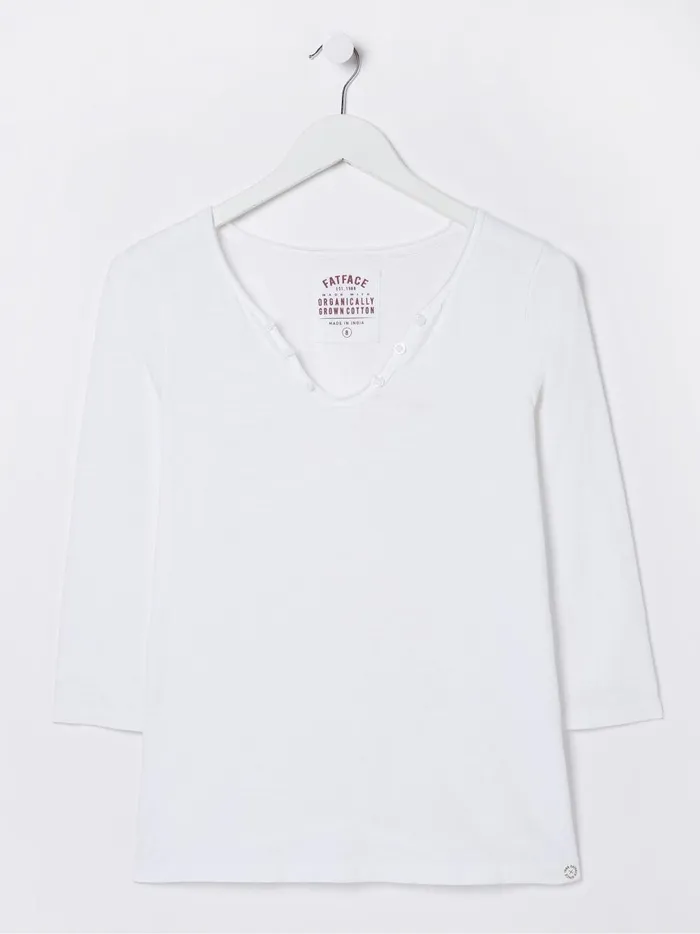 Women Tops and TShirts Fat Face White Porter TShirt