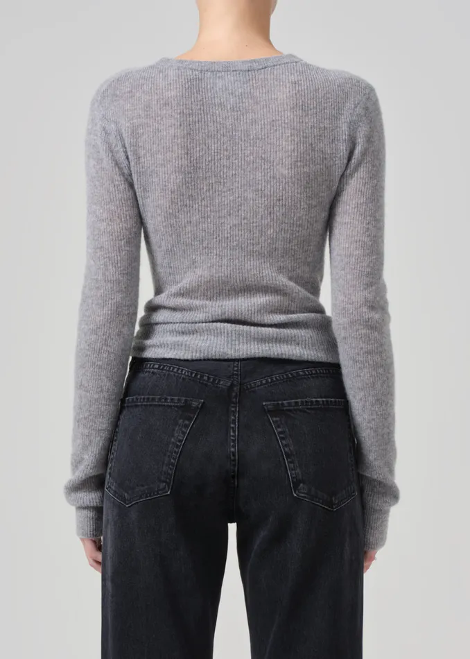 Women Tops Citizens Of Humanity Alessia Crewneck Sweater In Dark Heather Grey