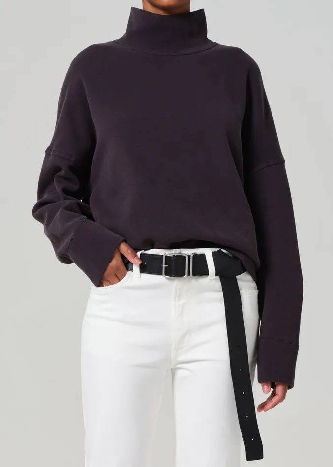 Women Tops Citizens Of Humanity Cara Turtleneck In Charcoal