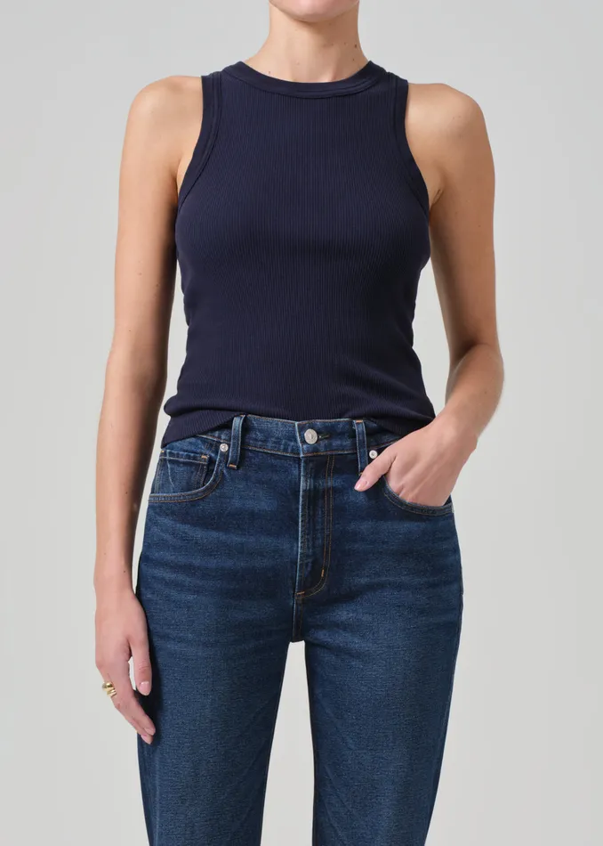 Women Tops Citizens Of Humanity Isabel Rib Tank In Navy