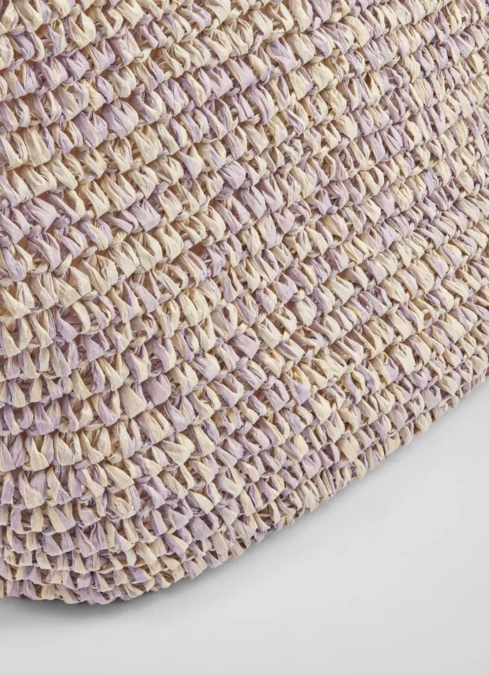 Women Tote Bags LKBennett Tara Purple Raffia Bag Women Tote Bags LKBennett Tara Purple Raffia Bag