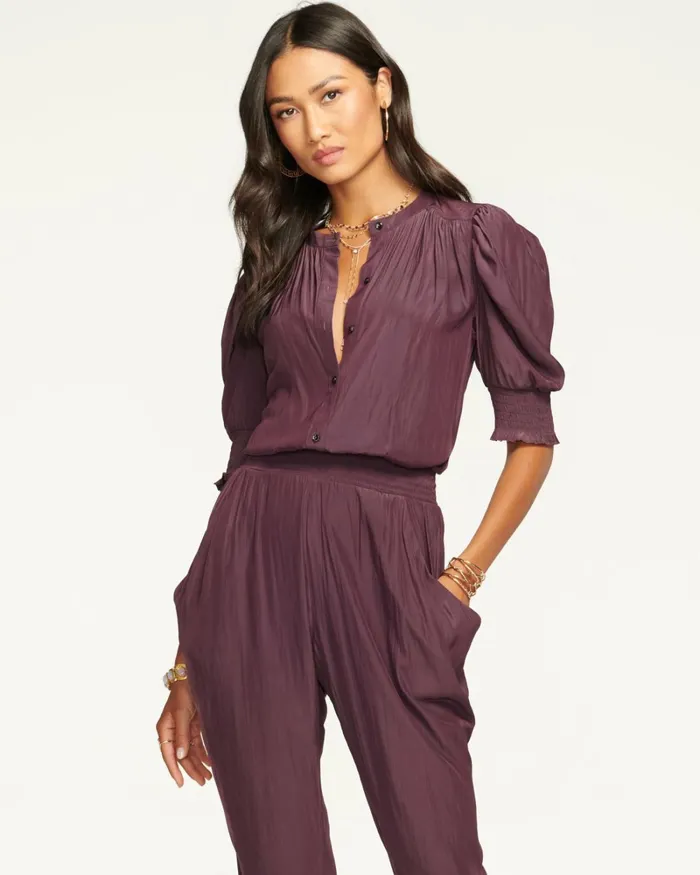 Women Tracey Puff Sleeve Jumpsuit Navy Ramy Brook Dresses Women Tracey Puff Sleeve Jumpsuit Navy Ramy Brook Dresses
