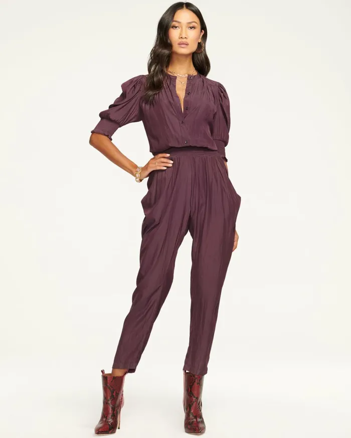 Women Tracey Puff Sleeve Jumpsuit Navy Ramy Brook Dresses Women Tracey Puff Sleeve Jumpsuit Navy Ramy Brook Dresses