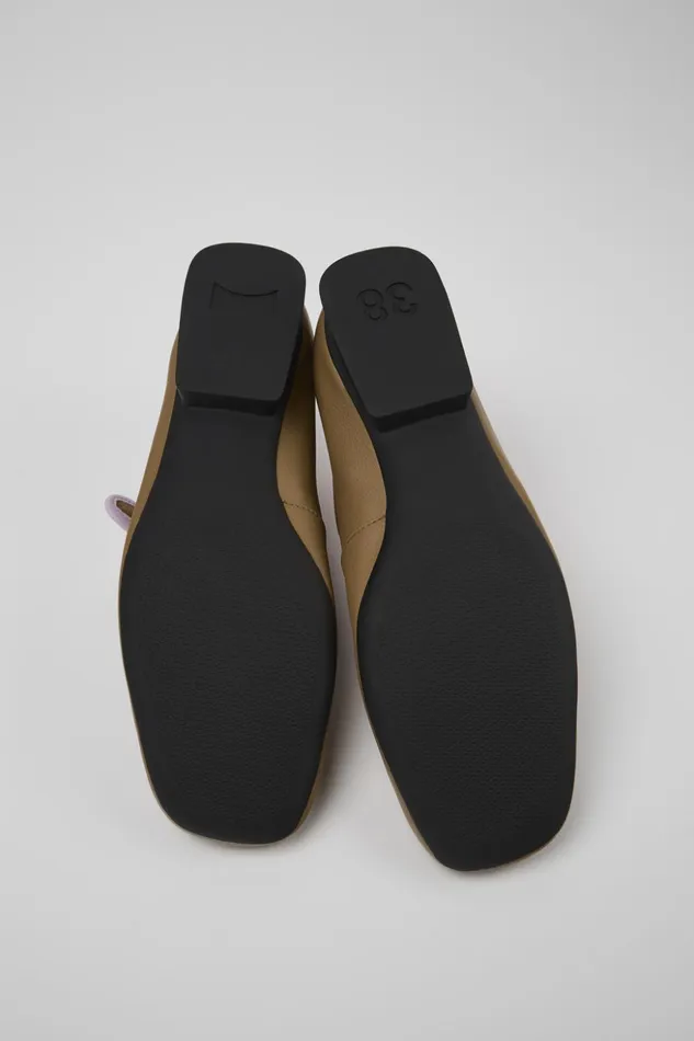 Women Twins Brown Leather Ballerinas Camper Ballerinas Women Twins Brown Leather Ballerinas Camper Ballerinas