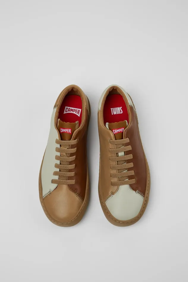 Women Twins Multicolored Leather Sneakers Camper Sneakers