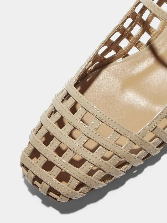 Women Uma Caged Patent Leather MaryJane Flats Aeyde Flats