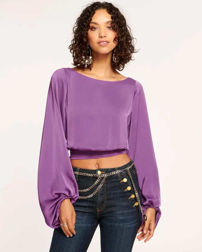 Women Vivian Long Sleeve Top Mulberry Ramy Brook Tops