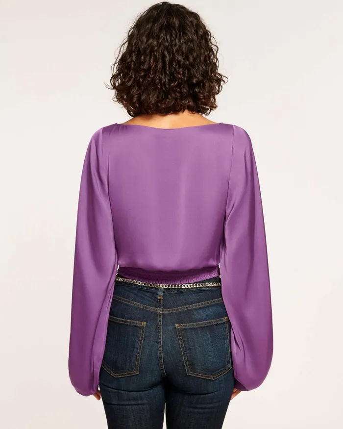 Women Vivian Long Sleeve Top Mulberry Ramy Brook Tops Women Vivian Long Sleeve Top Mulberry Ramy Brook Tops